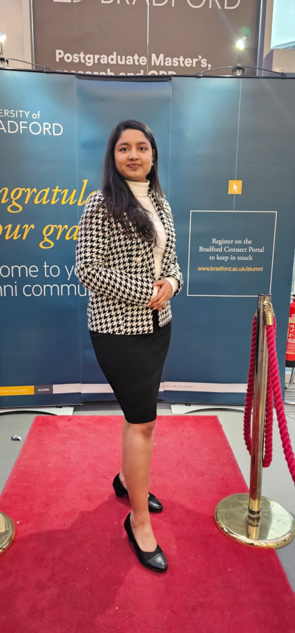 Chandni Soni at her University of Bradford graduation